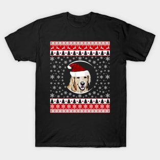 Golden Retriever Santa Hat T-Shirt